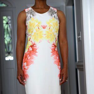 Summer Dress / Sleeveless with Flower Design Calvin Klein Size 4